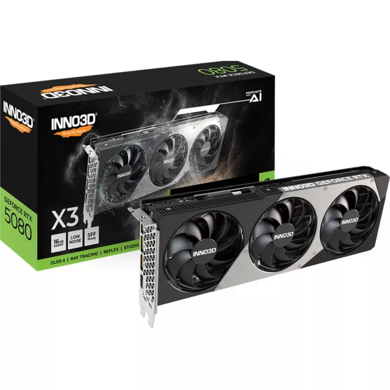 INNO3D GeForce RTX 5080 X3 16 GB GDDR7 vaizdo plokštė