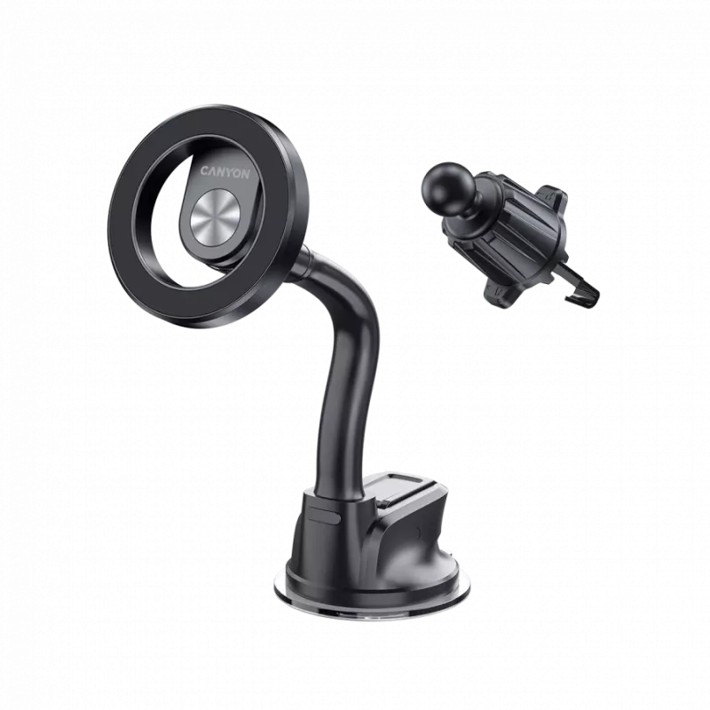 CANYON magnetinis laikiklis automobiliui OnGrip 12 siurblys + oro anga juodas
