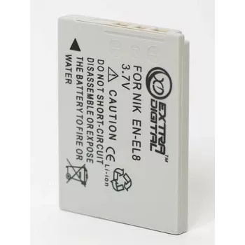 Papildoma įkraunama baterija EN-EL8 3.7V 1050mAh, skirta Nikon