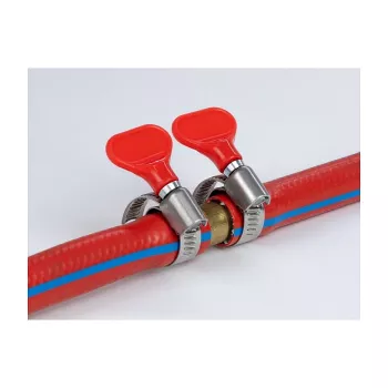 Drugelinis spaustuvas DeLOCK 400 SS 40–60 mm 5 vnt raudoni