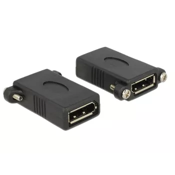 DeLOCK DisplayPort 1.1 adapteris moteriškas-moteriškas, juodas