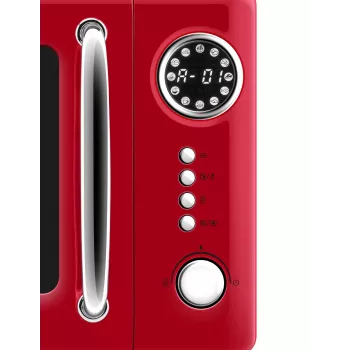 Stalinė mikrobangų krosnelė ETA Storio Red Solo – 20 L, 700 W, 5 galingumo lygių, 245 mm padėklas