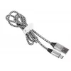 Laidas USB 2.0 Type-C vyriškas - C vyriškas 1,0 m juodas-sidabrinis