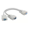 DeLOCK 67160 Serijinis Y kabelis Smėlio spalvos 0,3 m DB-9