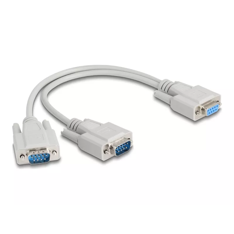 DeLOCK 67160 Serijinis Y kabelis Smėlio spalvos 0,3 m DB-9