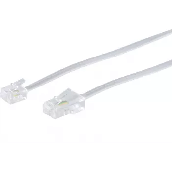 Telefono laidas ShiverPeaks BS70256-W 6 m RJ-11 RJ-45 Baltas