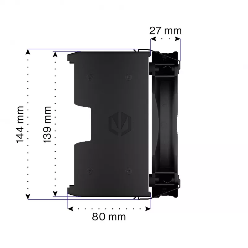 Endorfa Fortis 5 Black CPU aušintuvas