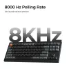 Mechaninė klaviatūra Keychron V3 Ultra 8K – laidinė ir belaidė, QWERTY išdėstymas, RGB LED, juoda
