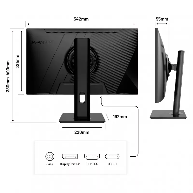 Japannext JN-IPS238FHDR-C65W-HSP monitorius