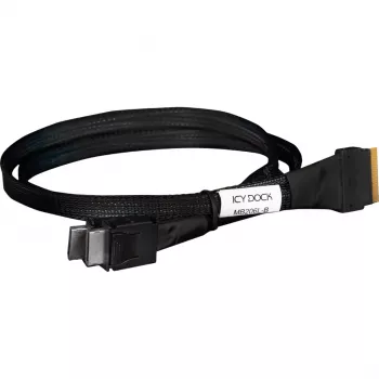 Vidinis SAS kabelis RAIDSONIC MB206L-B plonas 50 cm SAS 8i į OCuLink 4i