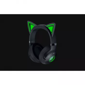 Ausinės Razer Kraken Kitty V2 BT – belaidės Bluetooth, uždengiančios ausis, lankeliu, 20–20000 Hz, 325 g, juodos