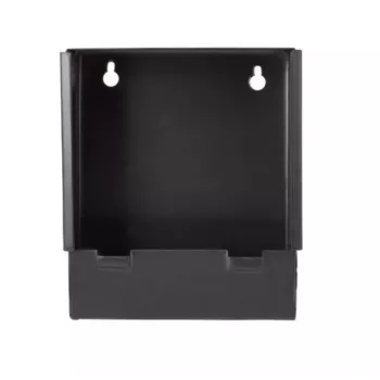Metalinė kulkų gaudyklė bron.pl K-17-3 17x17 cm plokščia – šaudymo taikinio fiksavimo plokštė, juoda, montavimui ant sienos ar pjedestalo