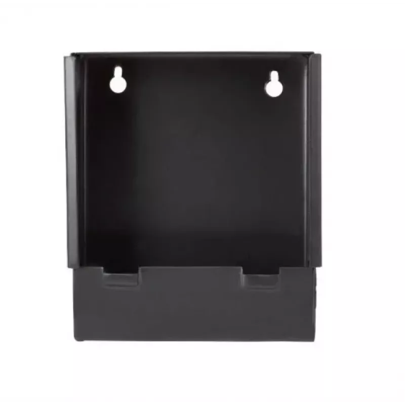 Metalinė kulkų gaudyklė bron.pl K-17-3 17x17 cm plokščia – šaudymo taikinio fiksavimo plokštė, juoda, montavimui ant sienos ar pjedestalo
