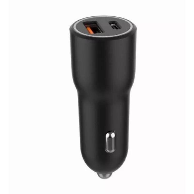 Automobilinis įkroviklis Gembird TA-UC-AC2PDQC38-CAR-01, USB-C, 38W, 12–24V, juodas