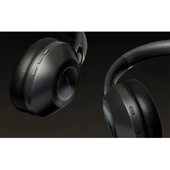 Belaidės ausinės Vention NBBB0 SoundMate S11 – Bluetooth 5.3, ausų lankeliu, įkrovimo dėklas 400 mAh, iki 20 h, juodos