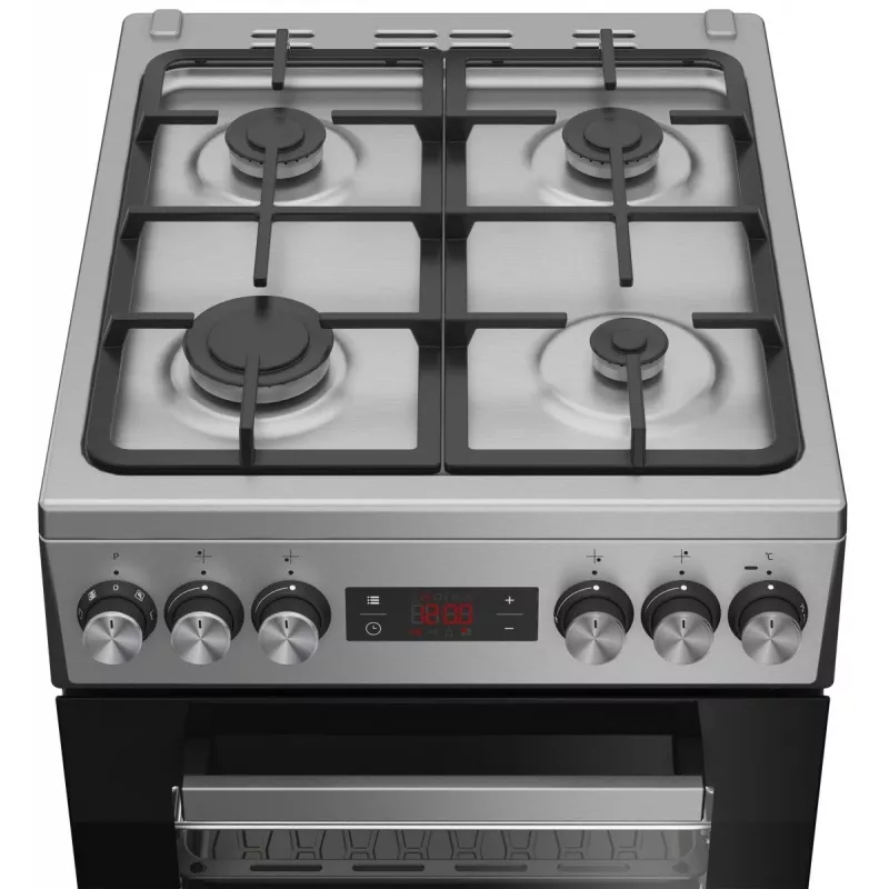 Dujinė-elektrinė viryklė BEKO FSM52330DX 5 degikliai 60 cm, energijos klasė A