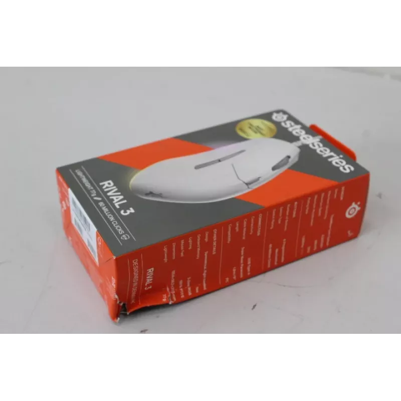 IŠPARDAVIMAS. Steelseries Rival 3 Gen 2 žaidimų pelė, balta | PAŽEISTA PAKUOTĖ