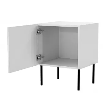 Naktiniai staliukai 2 vnt. cama meble PALAZZO BIS 45×39×H59 cm, balti matiniai, MDF/medžio drožlių plokštė