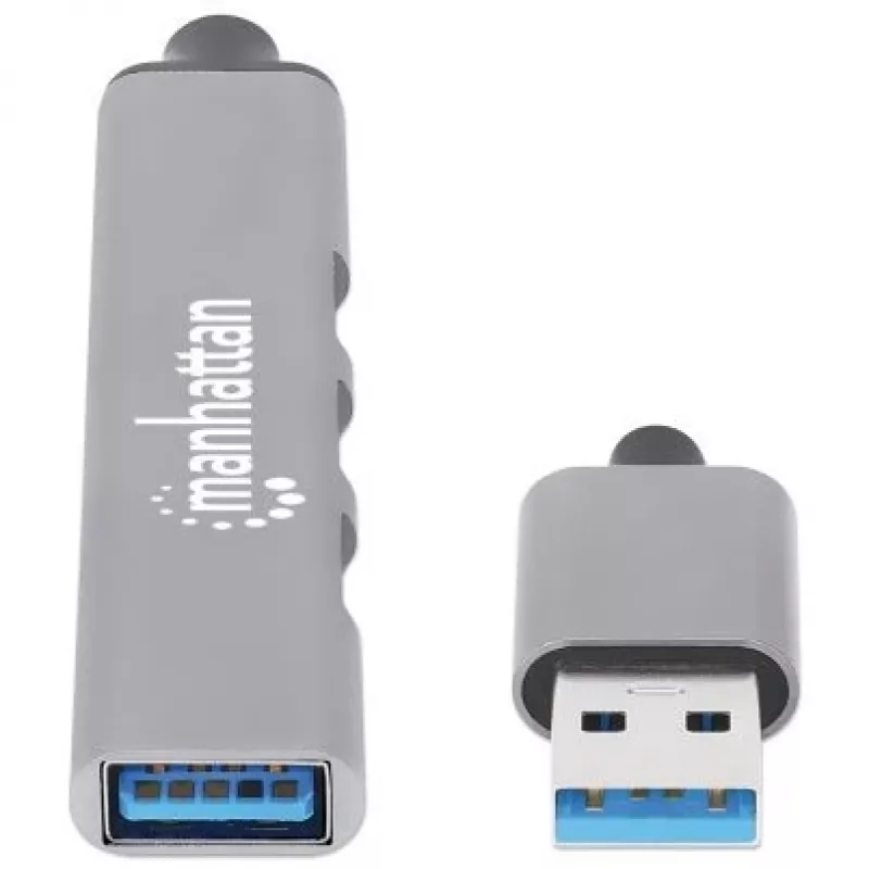 Manhattan USB-A 4 prievadų šakotuvas, 1x USB 3.2 Gen1, 3x USB 2.0, aliuminis