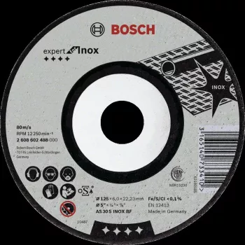 Bosch 2608602489 nukreipiamasis šlifavimo diskas nerūdijančiam plienui, 150 mm