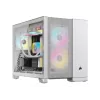 Corsair 2500D AIRFLOW Micro ATX dviejų kamerų korpusas – Baltas CC-9011264-WW