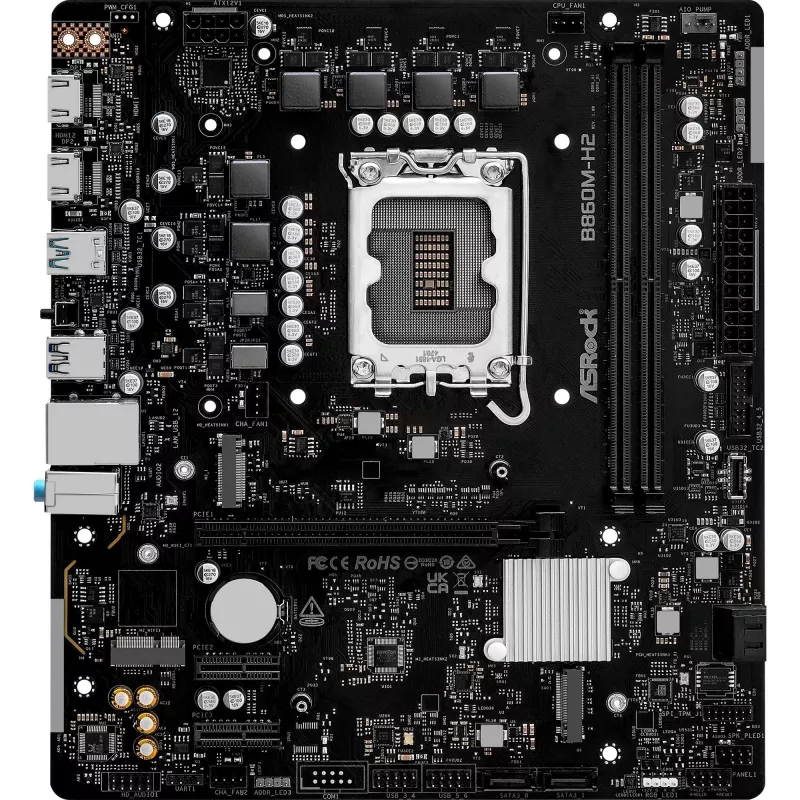 ASRock B860M-H2 DDR5 LGA1851 Micro-ATX pagrindinė plokštė