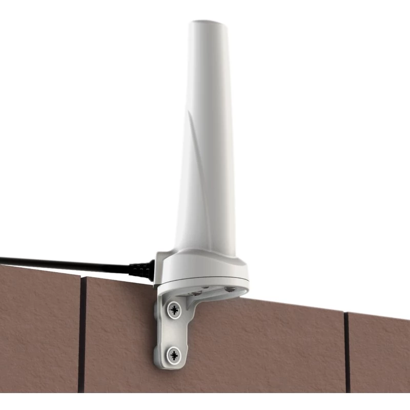 Kryptinė 4 dBi 5G/LTE antena Poynting A-OMNI-0280-02-V1 SMA (vyriška) 2 m kabelis, stiebo/sienos tvirtinimas, balta