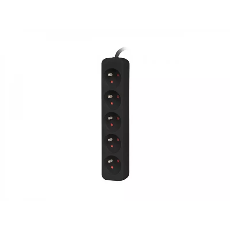Prailginimo laidas Lanberg PS0-05E-0150-BK 1,5 m 5 kištukinių lizdų juodas