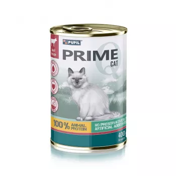 PUPIL Prime Rich in beef and liver - šlapias kačių ėdalas - 400g