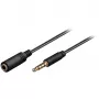 Wentronic Goobay 3,5 mm lizdo ilginimo laidas, juodas, 1,5 m - 3,5 mm kištukas (4 kontaktai, stereo) > 3,5 mm lizdas (4 kontaktai, stereo) (62478)