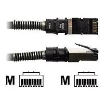 PatchSee PCI6 FTP Cat6a tinklo kabelis, juodas, 2,1 m