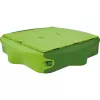 Smėlio dėžė Simba‑Dickie BIG 800056733, plastikinė, 1380×1380 mm, įmontuoti suoleliai, žalia