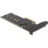 DeLOCK 89013 vidinė M.2 PCIe kortelė su aušintuvu ir LED apšvietimu