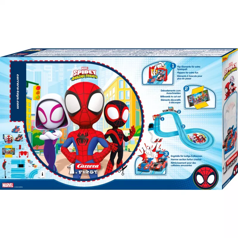 CARRERA lenktynių trasa 1First Spidey Go! 2,9 m ilgio