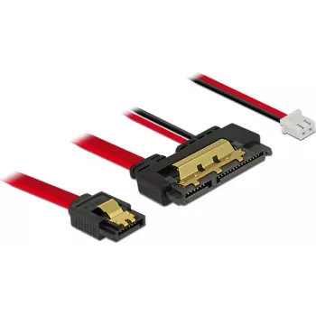 SATA kabelis DeLOCK 85242 0,3 m SATA 7 kontaktų SATA 22 kontaktų Juodas