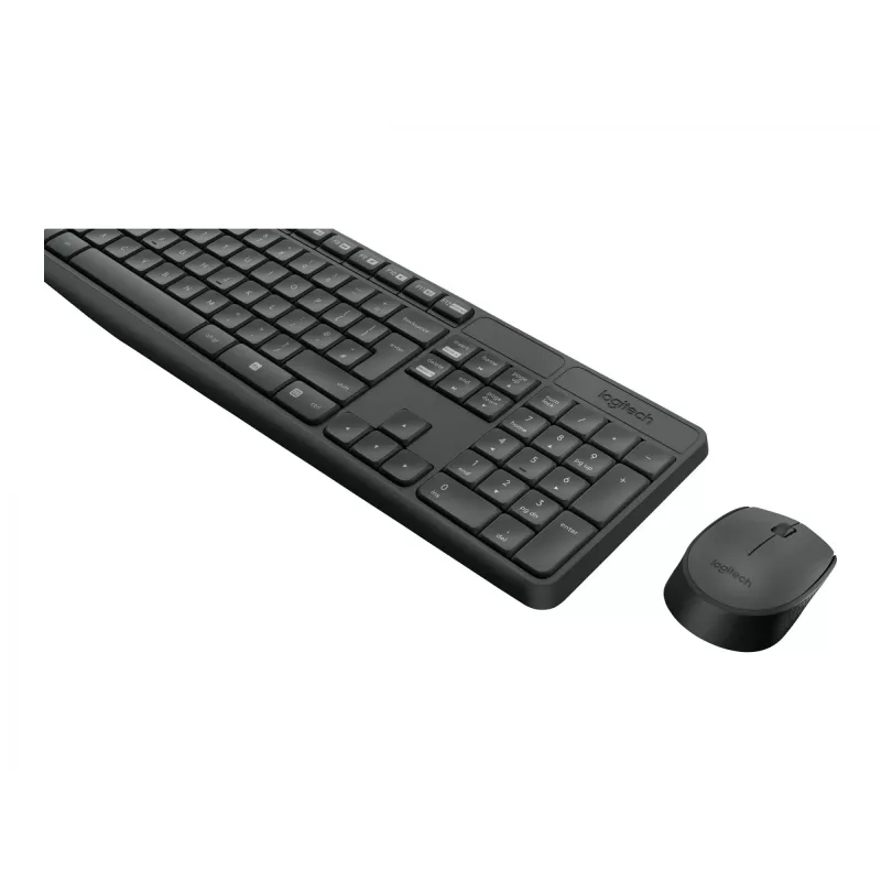 Logitech MK235 belaidė klaviatūra ir pelė pilka