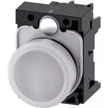 Siemens indikatoriaus lemputė Flat White 24 V/AC, 24 V/DC SIRIUS ACT 3SU1102-6AA60-1AA0, 1 vnt.