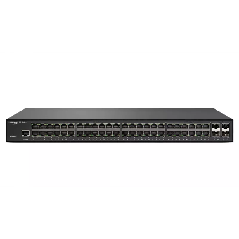 LANCOM GS-3628XUP, L3 valdomas 2.5G Ethernet jungiklis su PoE, 48 prievadai, 1U montavimui į stelažą