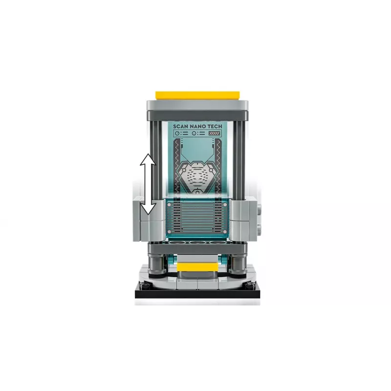 LEGO Marvel rinkinys Geležinio žmogaus laboratorija Šarvų salė 76315 — 384 detalės, 5 minifigūrėlės, ekspozicinė zona
