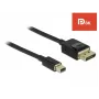 DeLOCK DisplayPort kabelis – DisplayPort (kištukas) į Mini DisplayPort (kištukas) – 2 m – juoda – 8K palaikymas