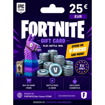 Fortnite dovanų kortelė 25 EUR - kodas iškart