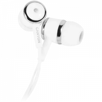 CANYON ausinės EPM-01 su mikrofonu 1,2 m balta