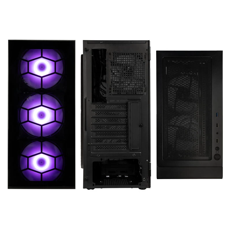 Kolink Observatory HF Plus Glass ARGB Midi-Tower - juoda