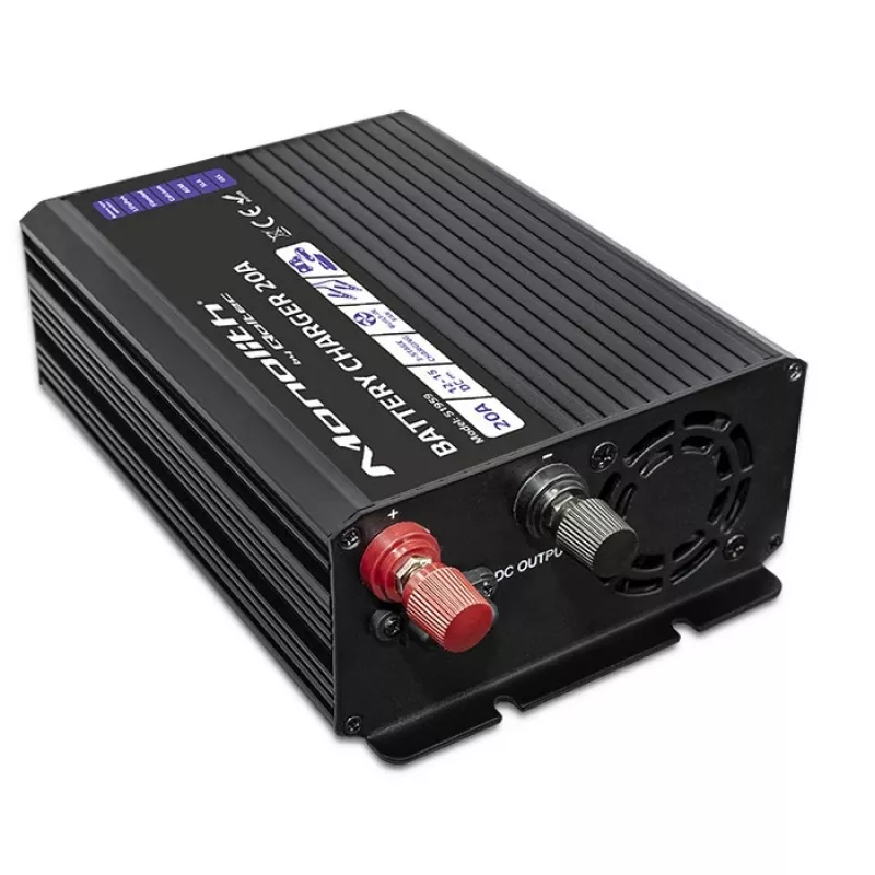 Kroviklis QOLTEC Monolith 20A 12V LiFePO4, AGM, GEL, SLA akumuliatoriams