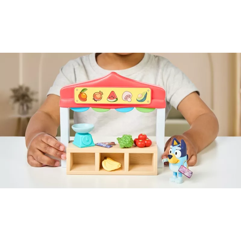 Mini Bluey maisto prekių parduotuvėlės figūrėlių rinkinys TMTOYS BLU17555 – mažos figūrėlės vaidmenų žaidimams