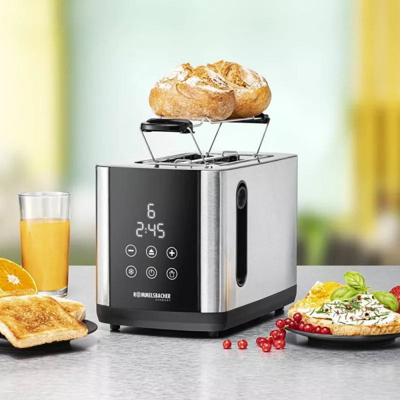 Skrudintuvas Rommelsbacher TO850 2 griežinėliai, 850 W, nerūdijantis plienas/juodas, XL lizdai