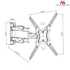 Maclean Mc-743 – VESA laikiklis televizoriui/monitoriui, 13-50 col., juodas, 30 kg