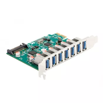 DeLOCK PCI Express x1 kortelė su 7 išoriniais USB 5 Gbps Type-A lizdais
