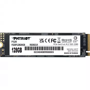 SSD diskas Patriot P320 128GB M.2 2280 PCIe 3.0 x4 NVMe