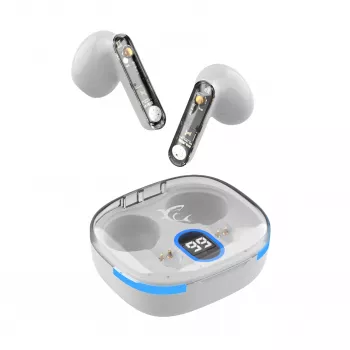 Belaidės ausinės White Shark GEB-TWS37 HyperBeat White